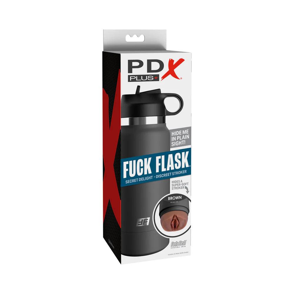 PDX Plus Fuck Flask Secret Delight Discreet Stroker Grey Bottle