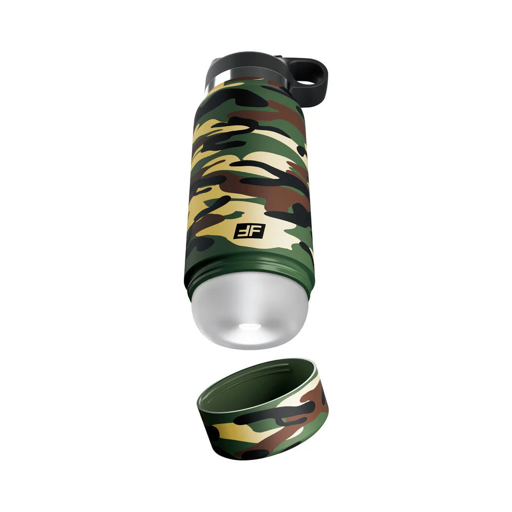 PDX Plus Fap Flask Happy Camper Discreet Stroker Camo Frosted