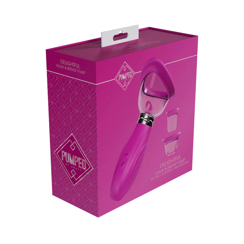 Pumped Delightful Automatic 5 Speed Silicone Rechargeable Vulva Clitoral Nipple and Breast Pump