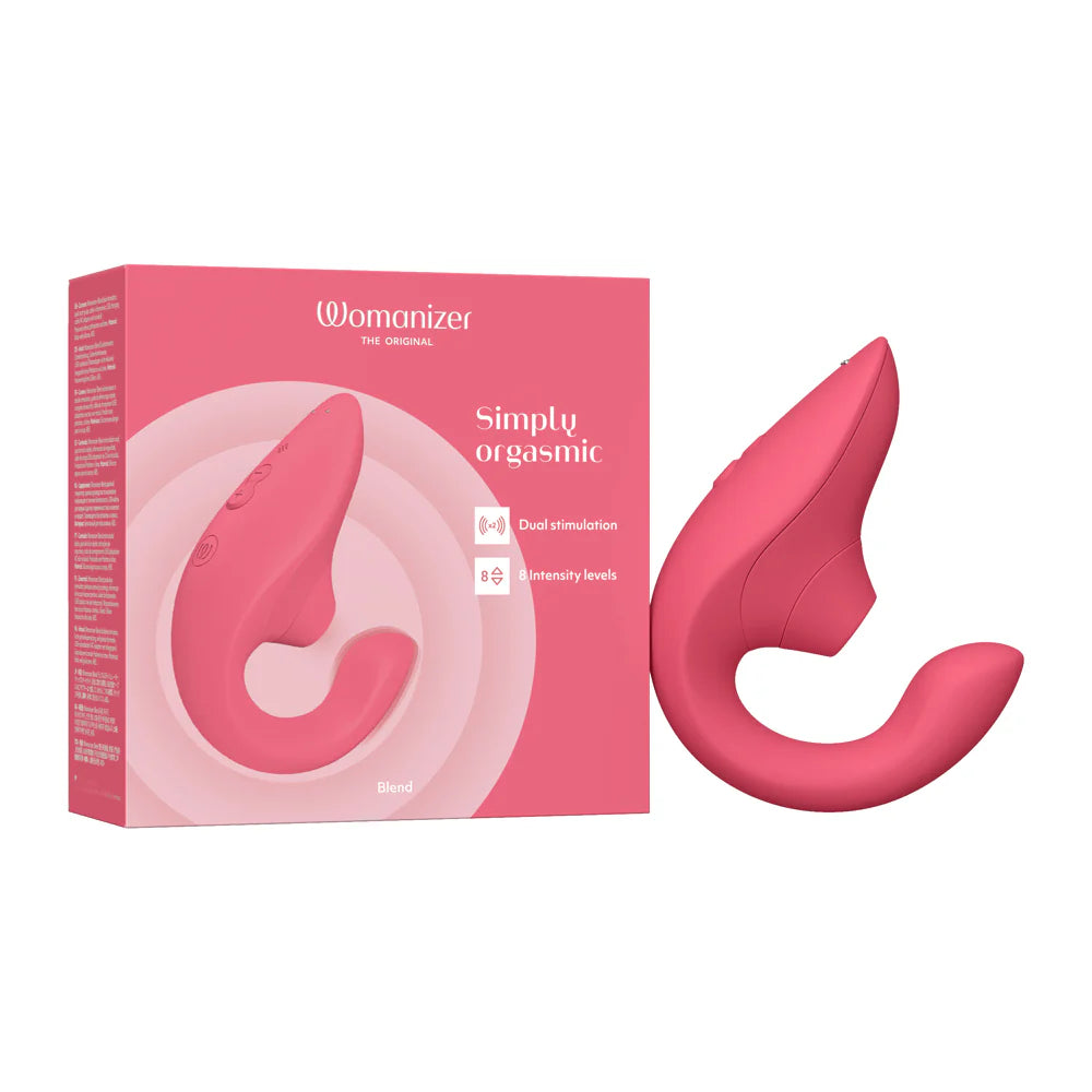 Womanizer Blend Rechargeable Silicone Vibrator with Clitoral Stimulator