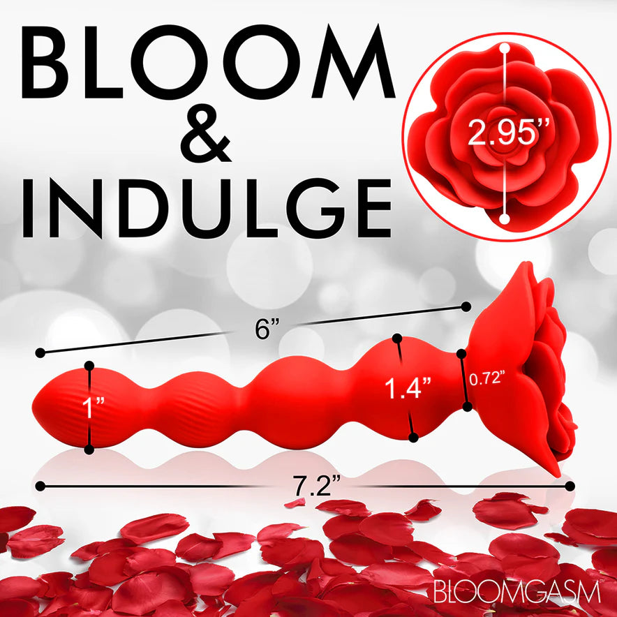 Bloomgasm Rose Twirl Rechargeable Silicone Rotating Anal Beads