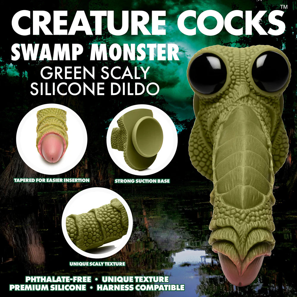 Creature Cocks Swamp Monster Scaly Silicone Dildo