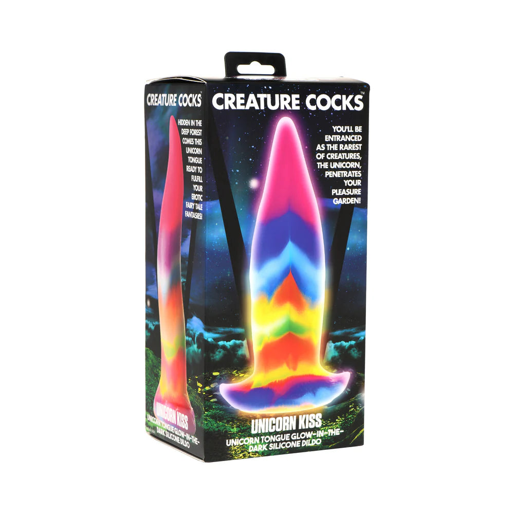 Creature Cocks Unicorn Kiss Glow in the Dark Silicone Dildo