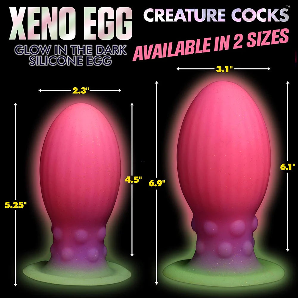 Creature Cocks XL Xeno Egg Glow-in-the-Dark Silicone Egg