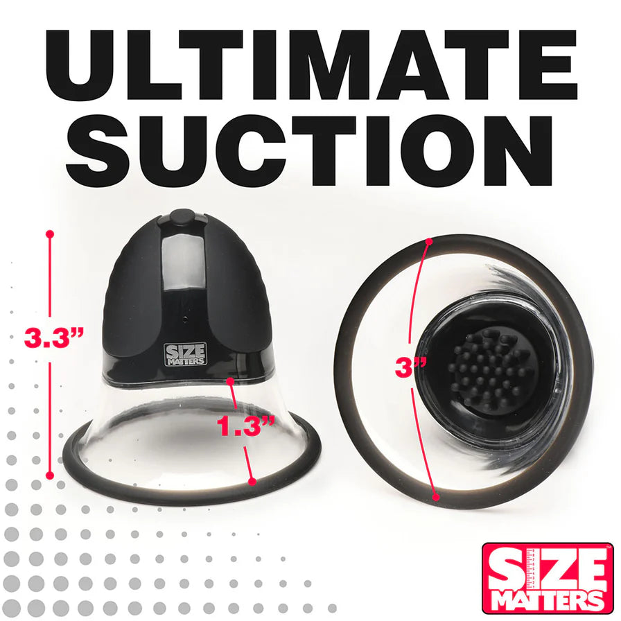 Size Matters 10X Rotating Rechargeable Silicone Nipple Suckers with 4 Attachments