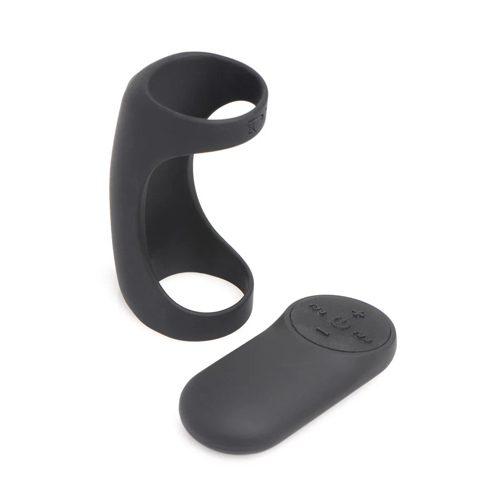 Trinity Men 7X G-Shaft Silicone Rechargeable Cock Ring with Remote Control