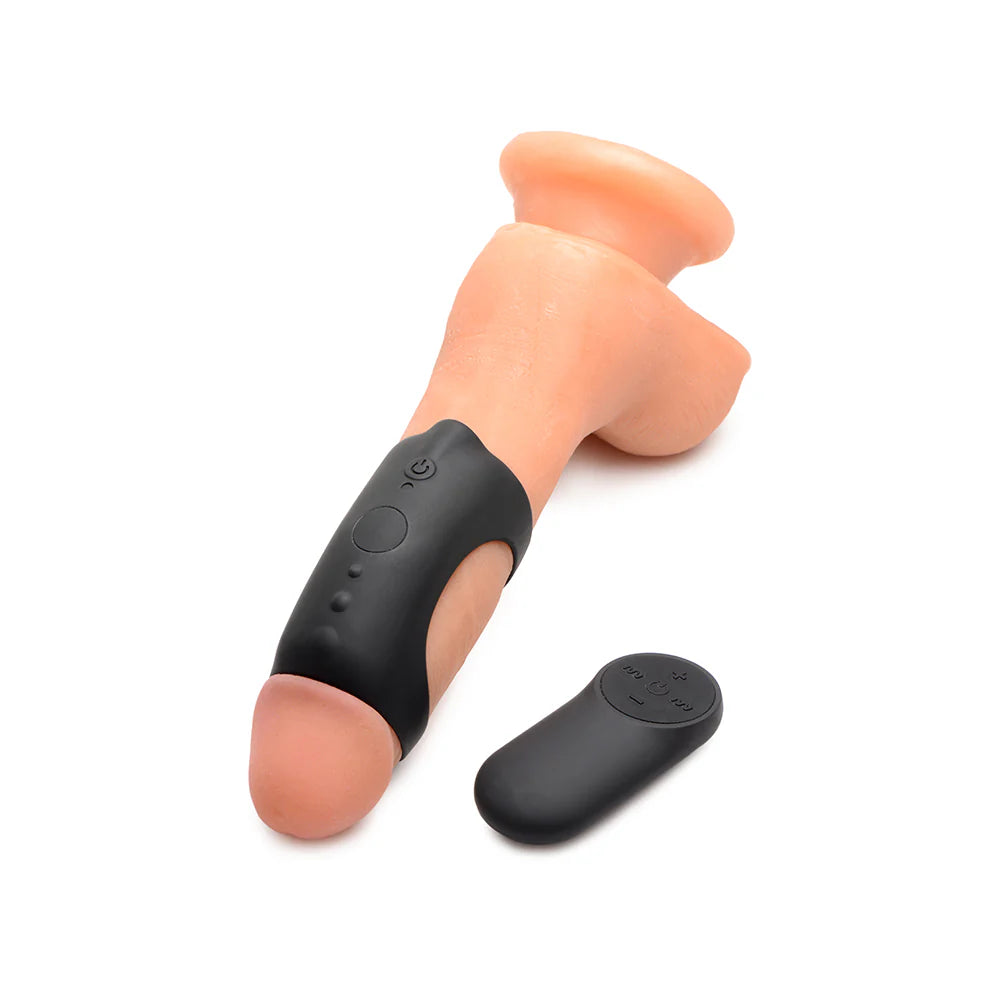 Trinity Men 7X G-Shaft Silicone Rechargeable Cock Ring with Remote Control