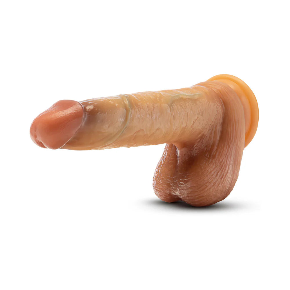 Renaissance DaVinci Sliding Foreskin Dildo with Squeezable Balls 8 in.