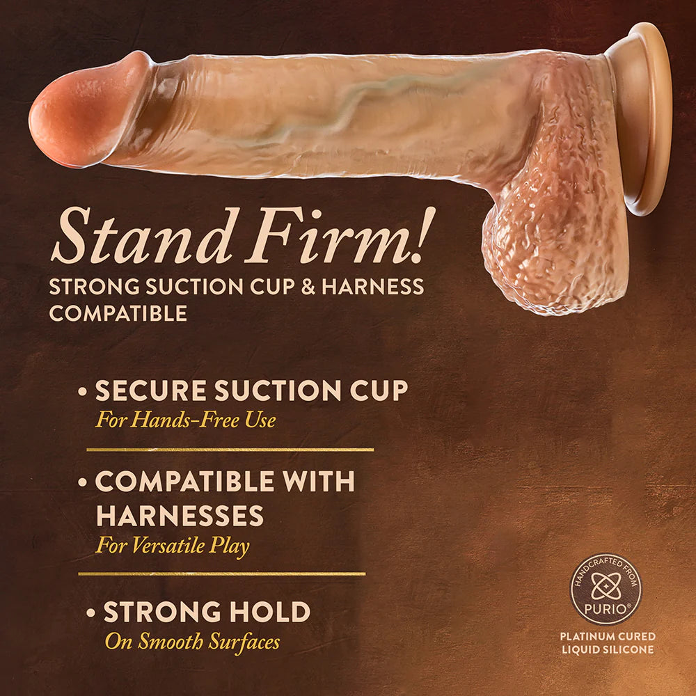 Renaissance Raphael Sliding Foreskin Dildo with Squeezable Balls 9.5 in.