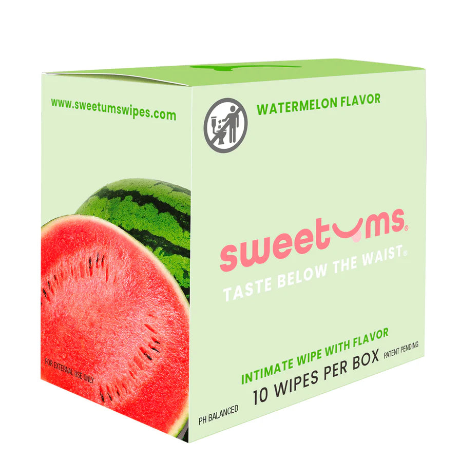 Sweetums Intimate Wipes Watermelon Flavor 10-Pack