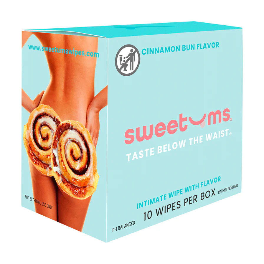 Sweetums Intimate Wipes Cinnamon Bun Flavor 10-Pack