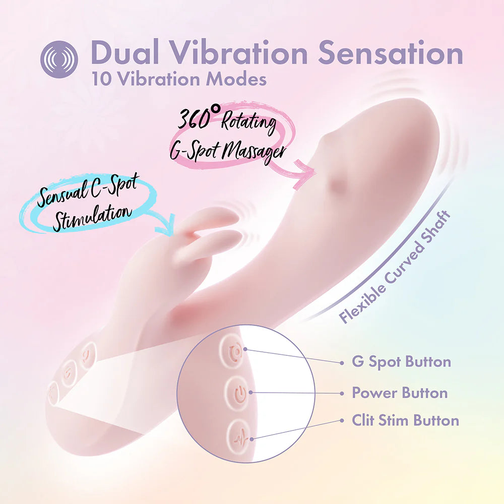 Play with Me Fairy Flutter Rechargeable Silicone Rabbit Vibrator