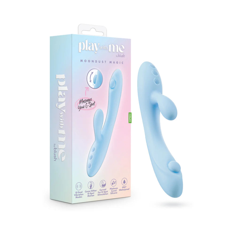 Play with Me Moondust Magic Rechargeable Silicone Rabbit Vibrator