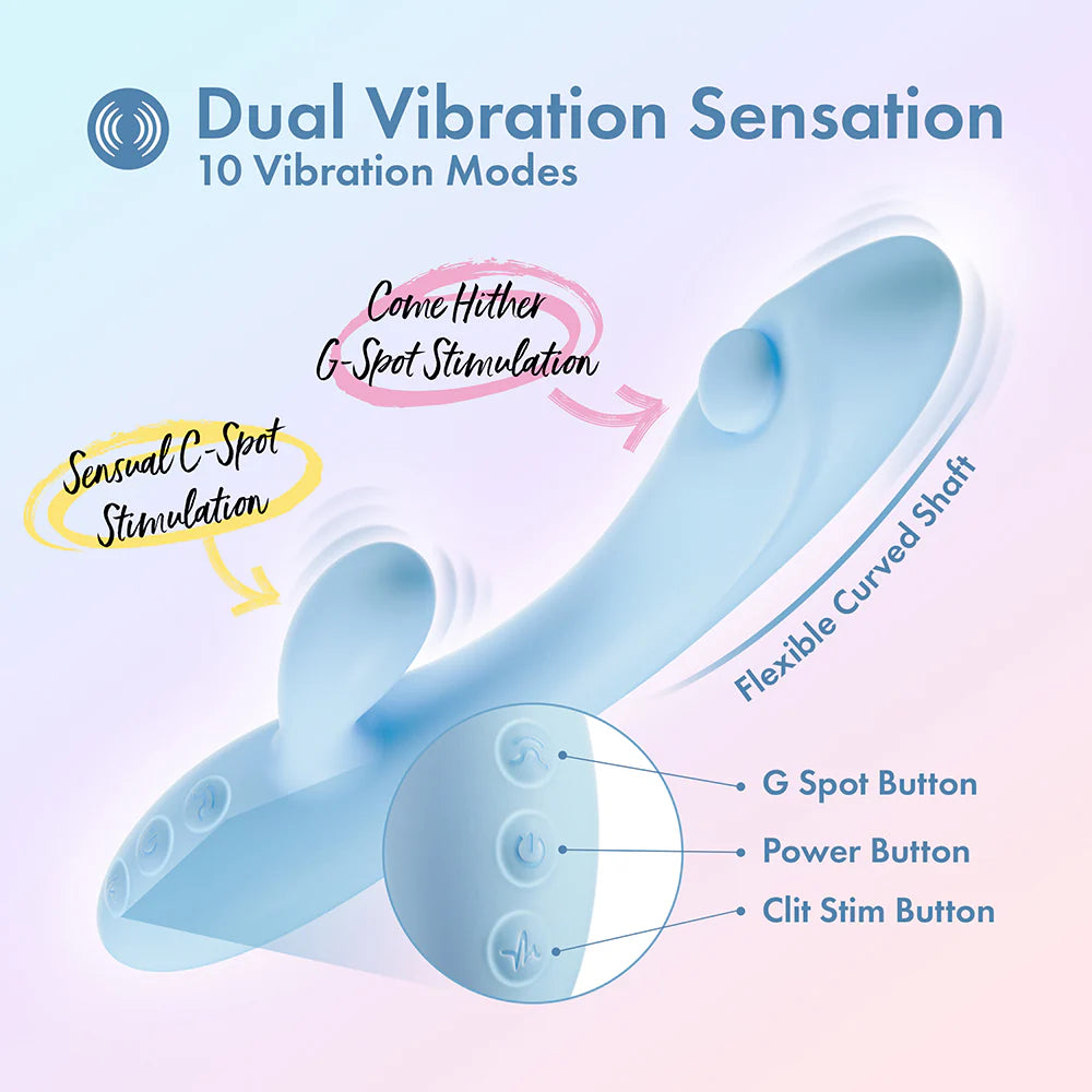 Play with Me Moondust Magic Rechargeable Silicone Rabbit Vibrator