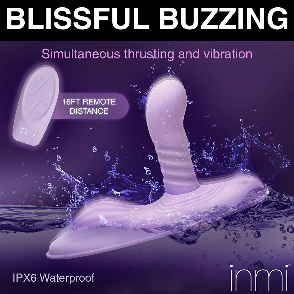 Inmi Thrust N Grind Thrusing & Vibrating Rechargeable Silicone Grinder Pad with Remote