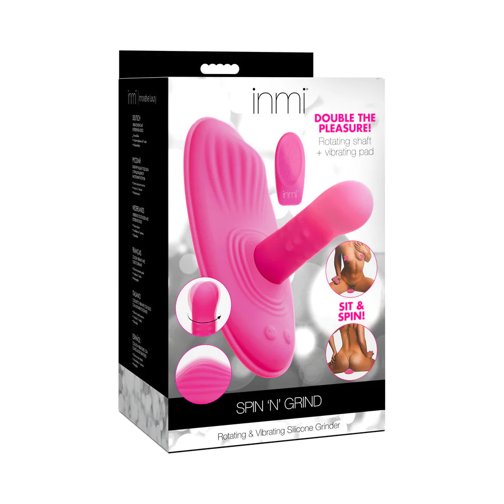 Inmi Spin N Grind Rotating & Vibrating Rechargeable Silicone Grinder Pad with Remote