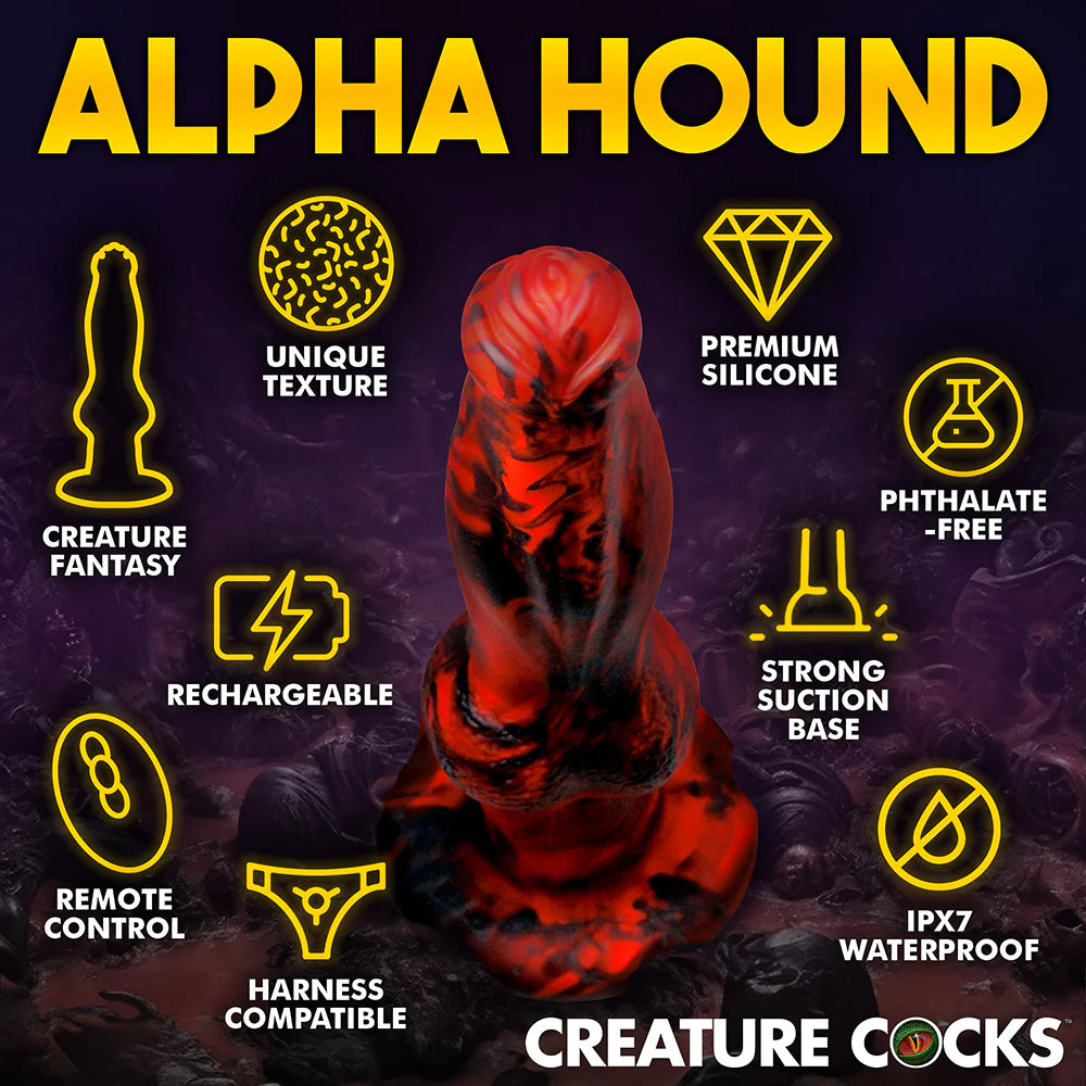 Creature Cocks Hell Wolf Thrusting & Vibrating Silicone Dildo