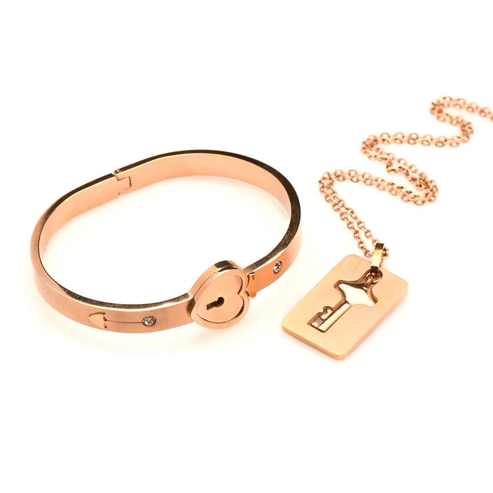 Master Series Cuffed Locking Bracelet & Key Necklace