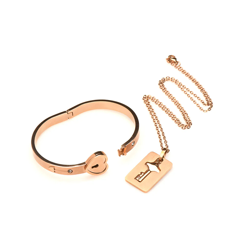 Master Series Cuffed Locking Bracelet & Key Necklace