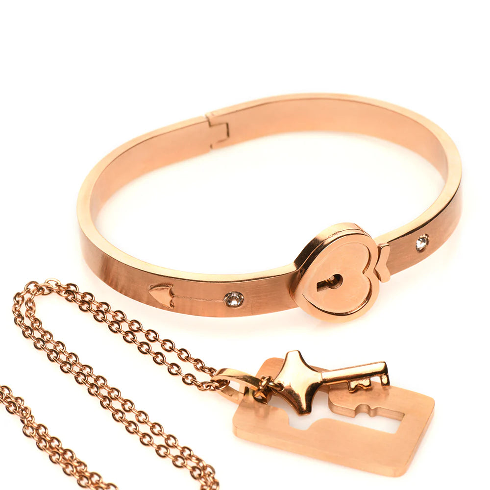 Master Series Cuffed Locking Bracelet & Key Necklace