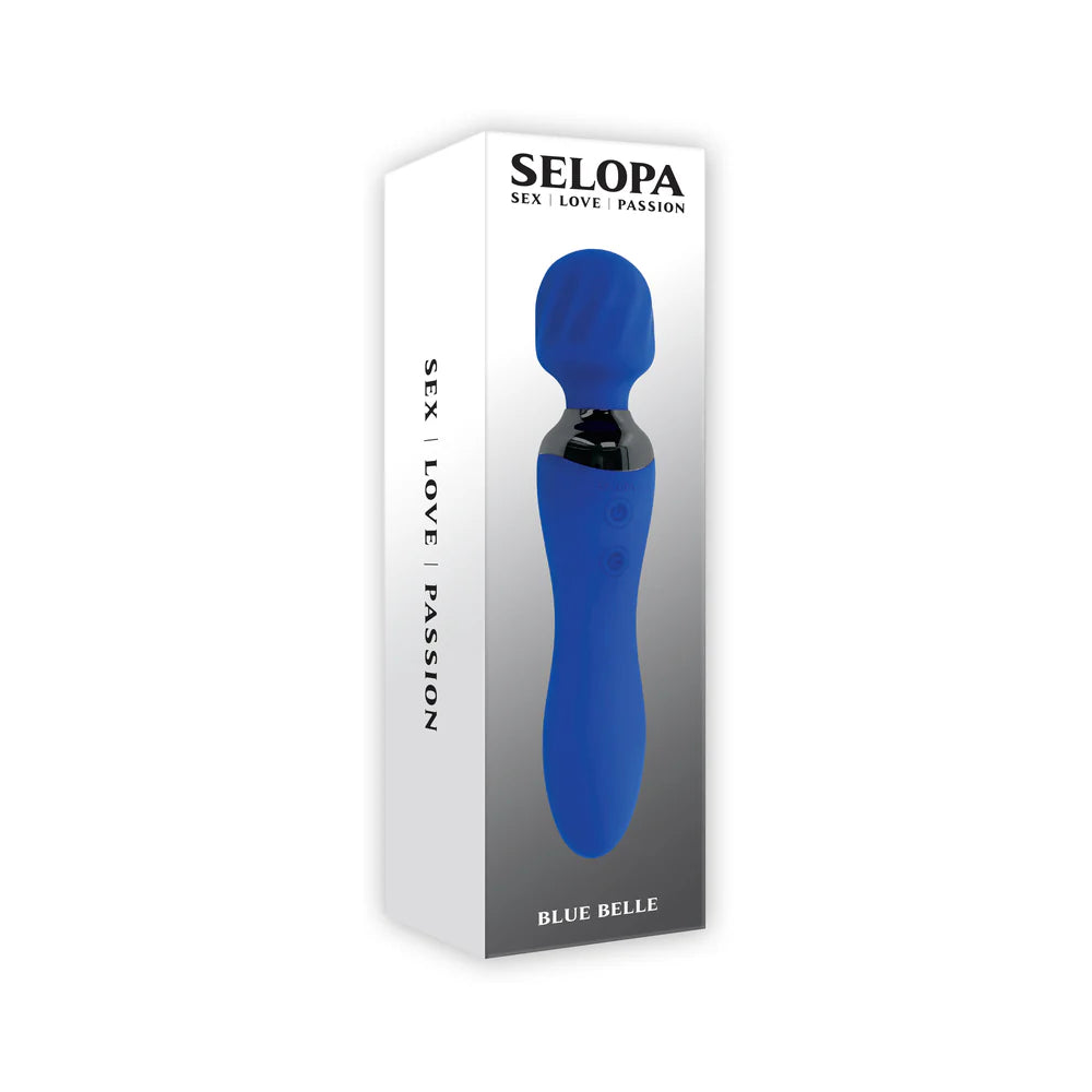 Selopa Blue Belle Rechargeable Dual-Ended Wand Silicone Vibrator