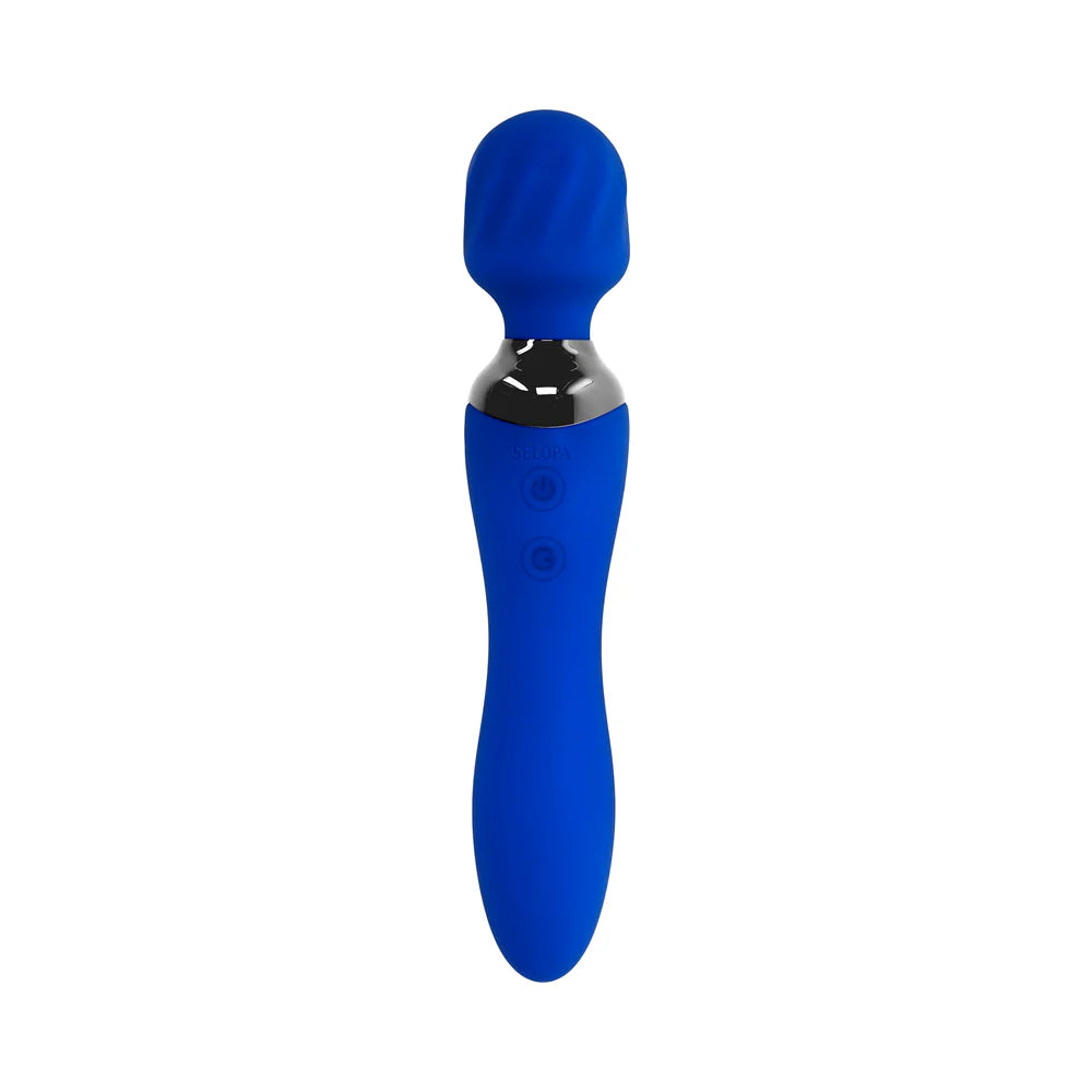 Selopa Blue Belle Rechargeable Dual-Ended Wand Silicone Vibrator