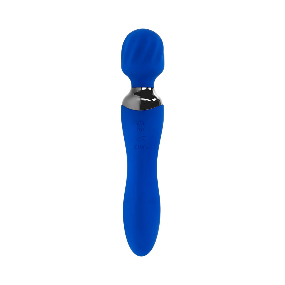 Selopa Blue Belle Rechargeable Dual-Ended Wand Silicone Vibrator