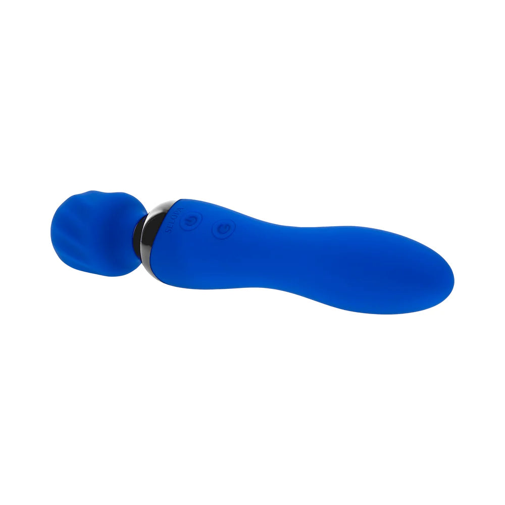 Selopa Blue Belle Rechargeable Dual-Ended Wand Silicone Vibrator