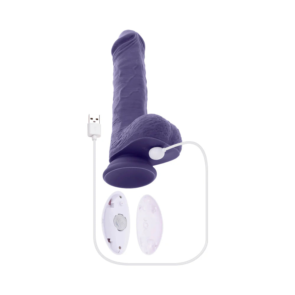 Evolved Pleasure Rider Rechargeable Silicone Thrusting Vibrating Dildo