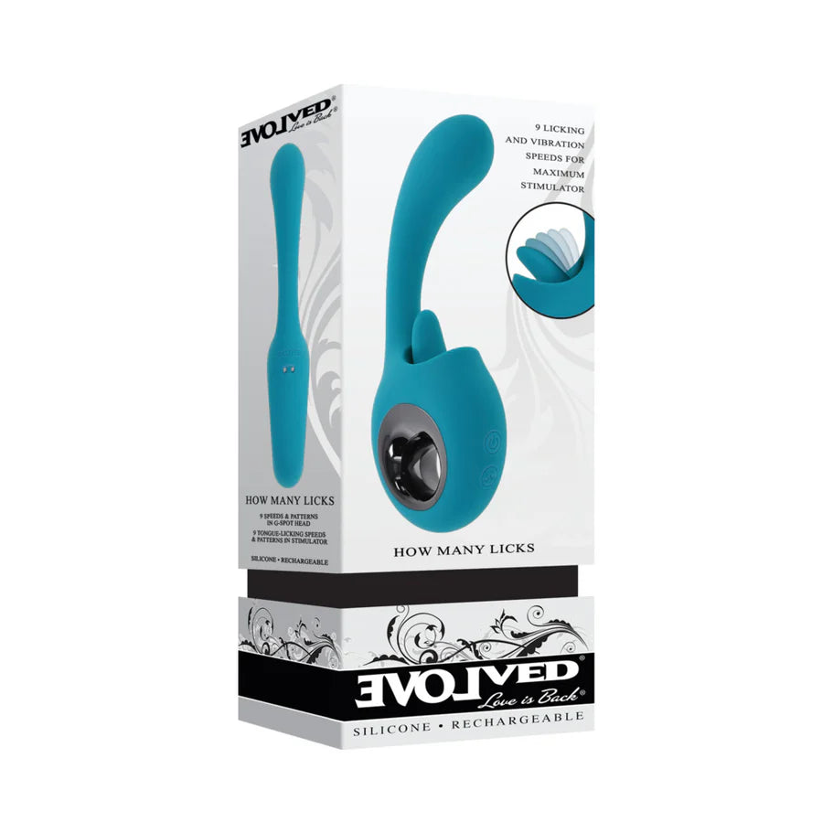 How Many Licks Rechargeable Silicone Vibrator with Clitoral Stimulator