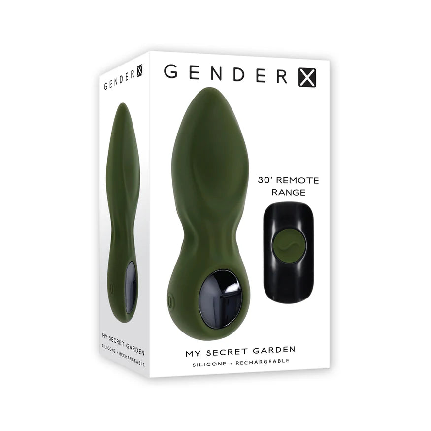 Gender X My Secret Garden Rechargeable Silicone Anal Plug with Remote Control