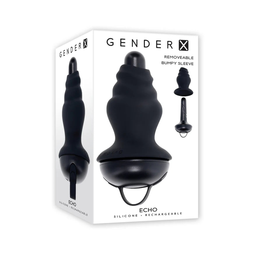 Gender X Echo Rechargeable Silicone Vibrator with Removable Sleeve