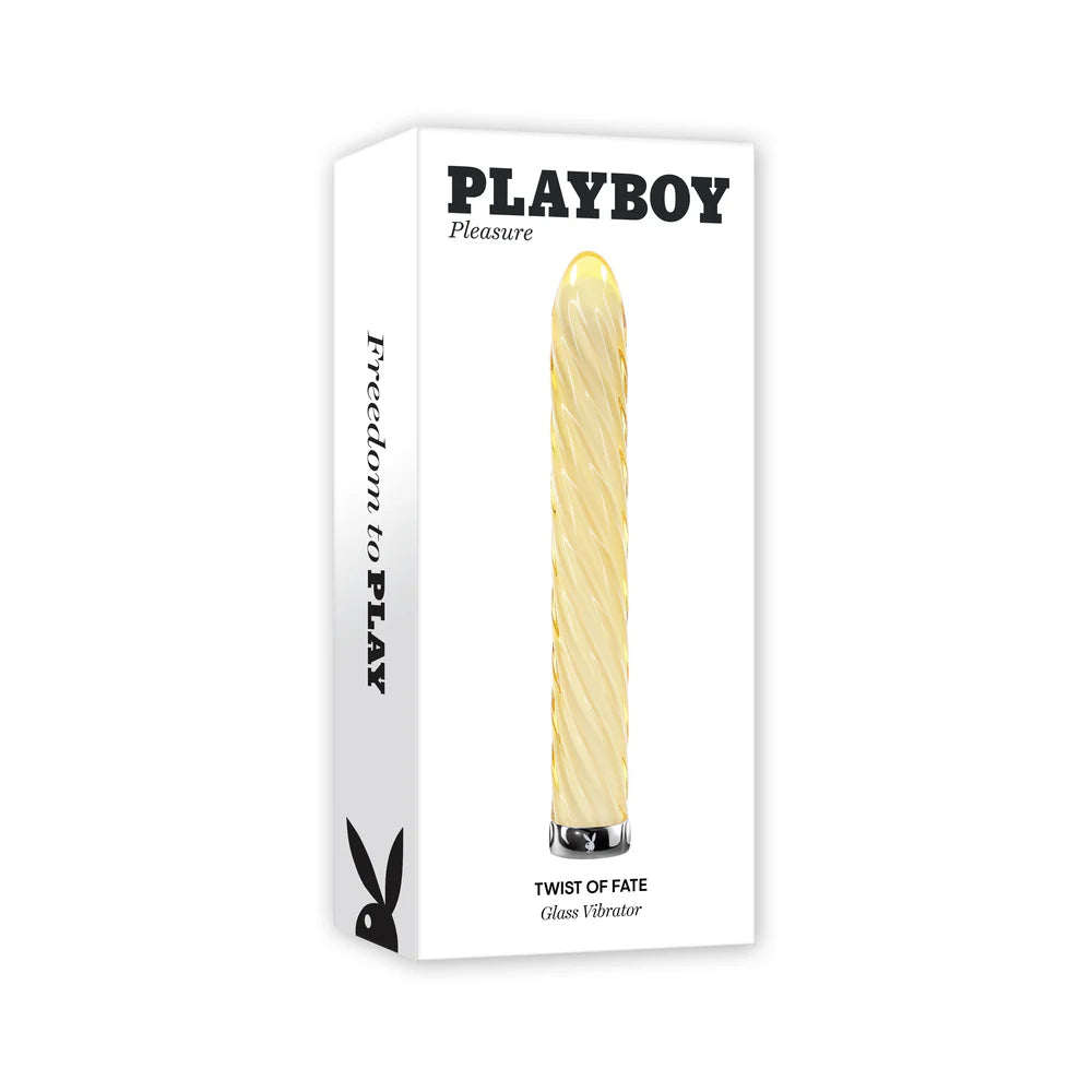 Playboy Twist Of Fate Rechargeable Vibrating Glass Vibrator