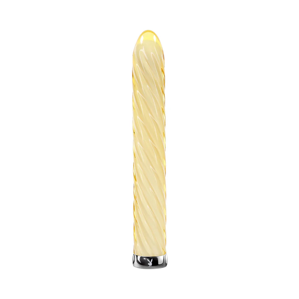 Playboy Twist Of Fate Rechargeable Vibrating Glass Vibrator