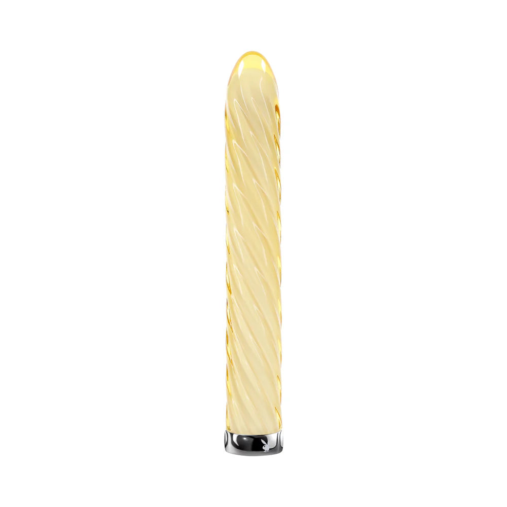 Playboy Twist Of Fate Rechargeable Vibrating Glass Vibrator