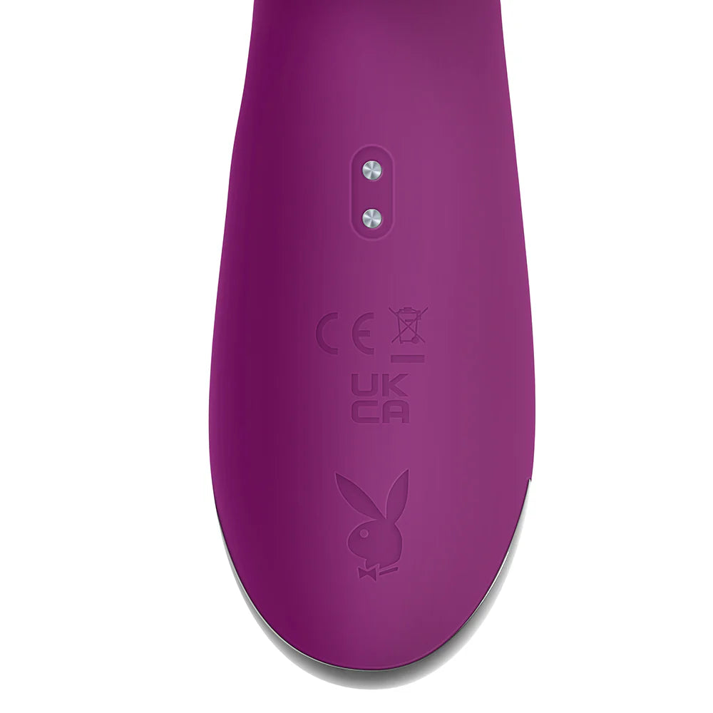 Playboy Busy Bunny Rechargeable Vibrating Dual Stimulator Vibrator Silicone