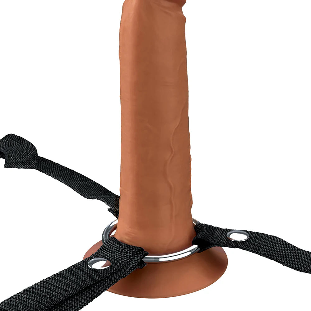 Pipedream Fantasy X-Tensions Elite Hollow Silicone Strap-On 7 in.