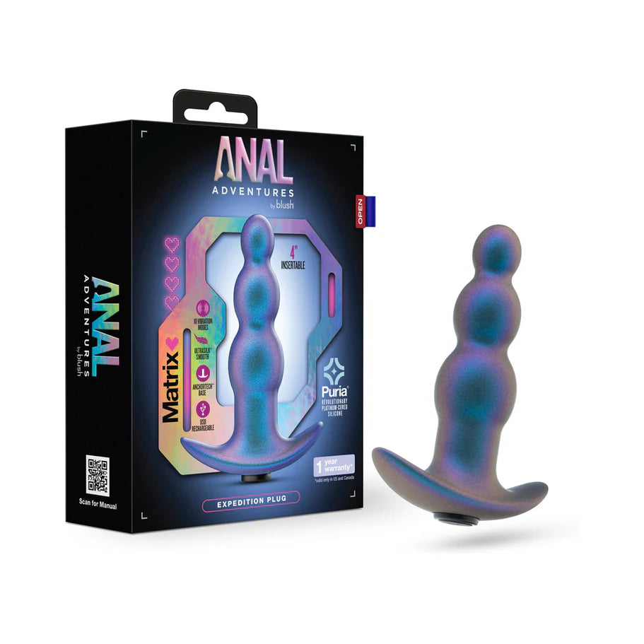 Anal Adventures Matrix Expedition Plug Silicone Rechargeable Anal Plug