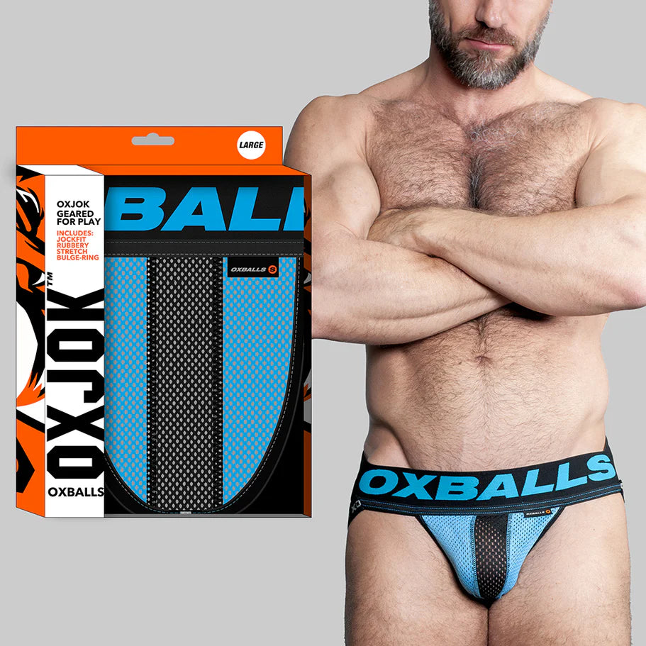 Oxballs Oxjok Airmesh Swagger Slider-Strap Jock Sky Blue