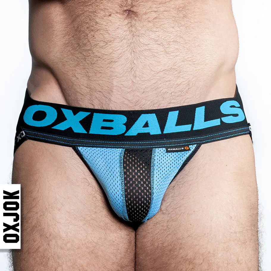 Oxballs Oxjok Airmesh Swagger Slider-Strap Jock Sky Blue