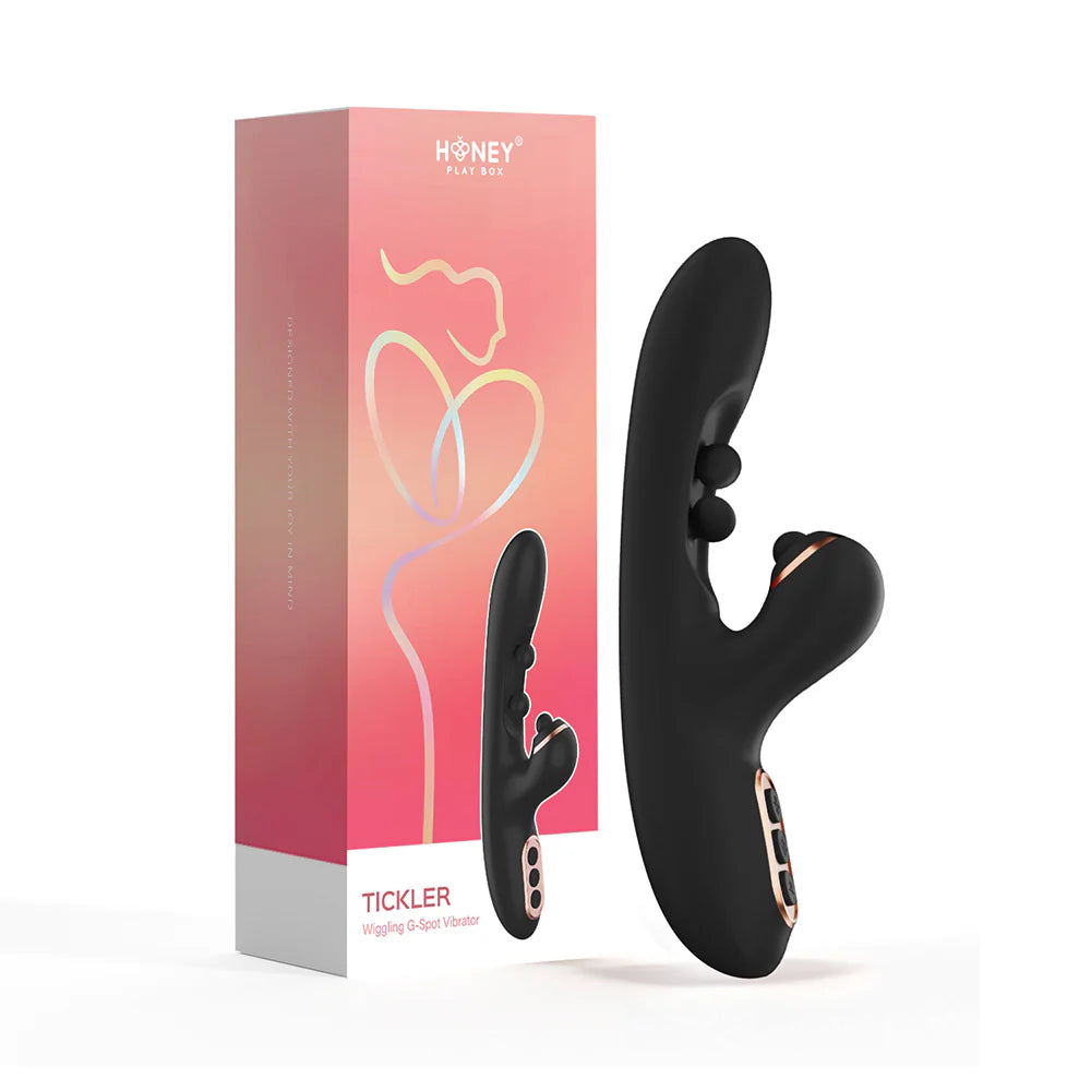 Honey Play Box Tickler Wiggling G-Spot Vibrator & Tapping Clitoral Stimulator