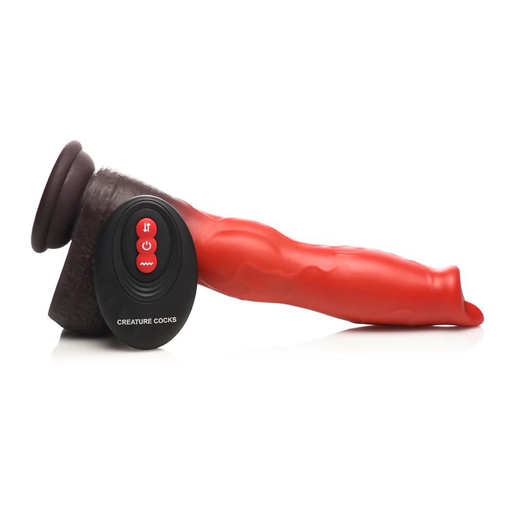 Creature Cocks Canine Thrusting & Vibrating Silicone Dildo with Remote Control