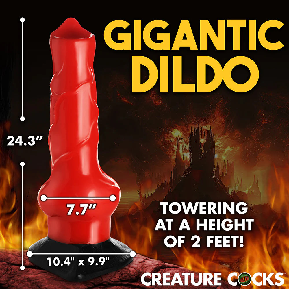 Creature Cocks Giant Hell-Hound Canine Penis 2 ft. Dildo