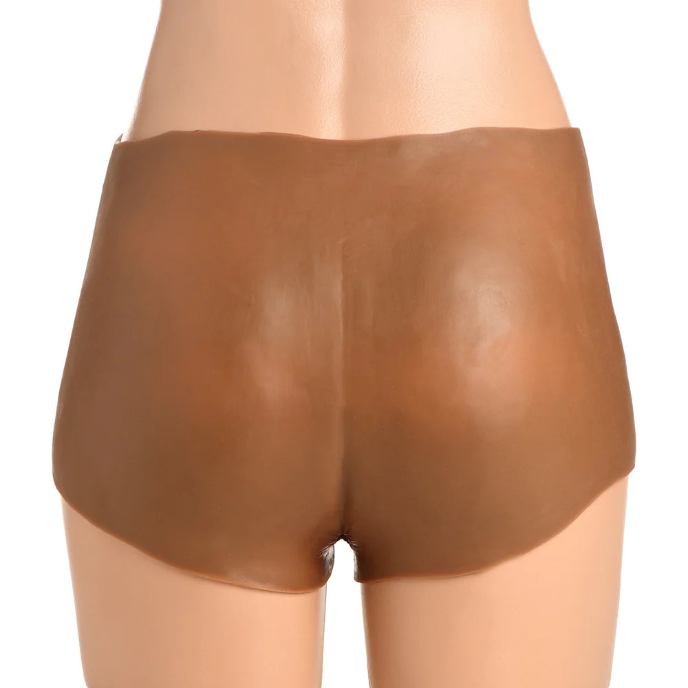 Master Series Hard-On Briefs Silicone Penis Panties - Caramel