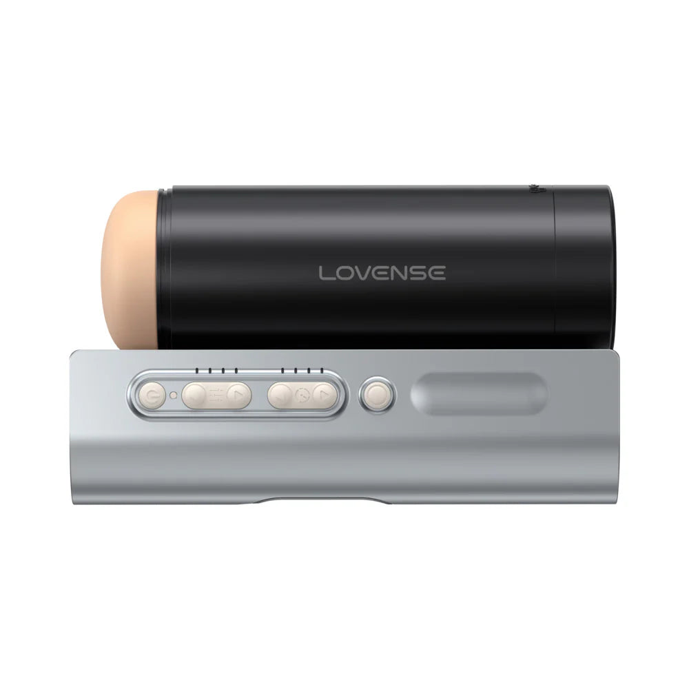 Lovense Solace Pro Rechargeable App Compatible Stroker - Black/Silver