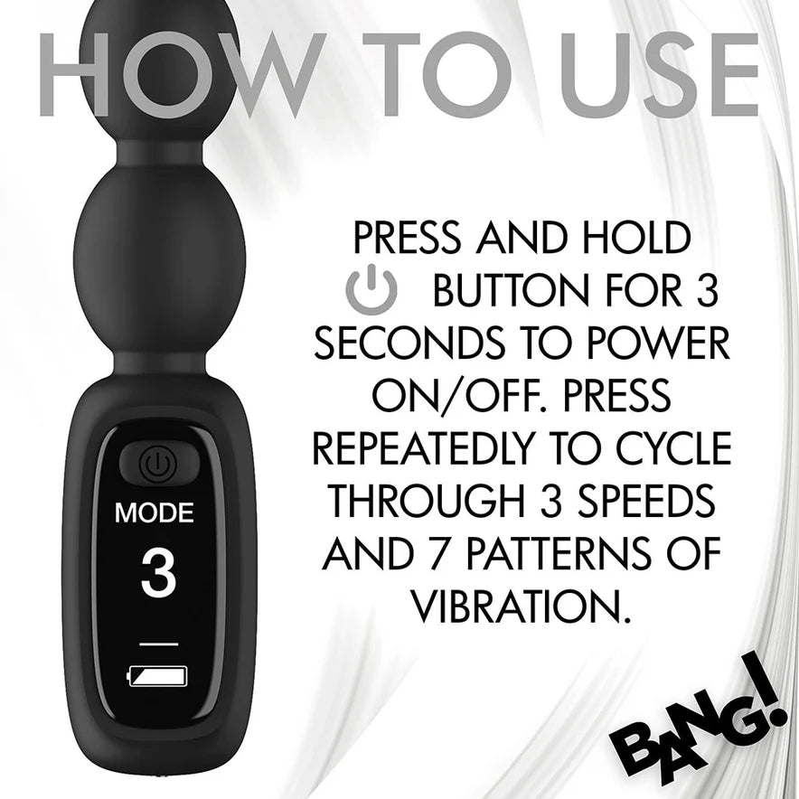 Bang! Digital Rechargeable Silicone Anal Beads