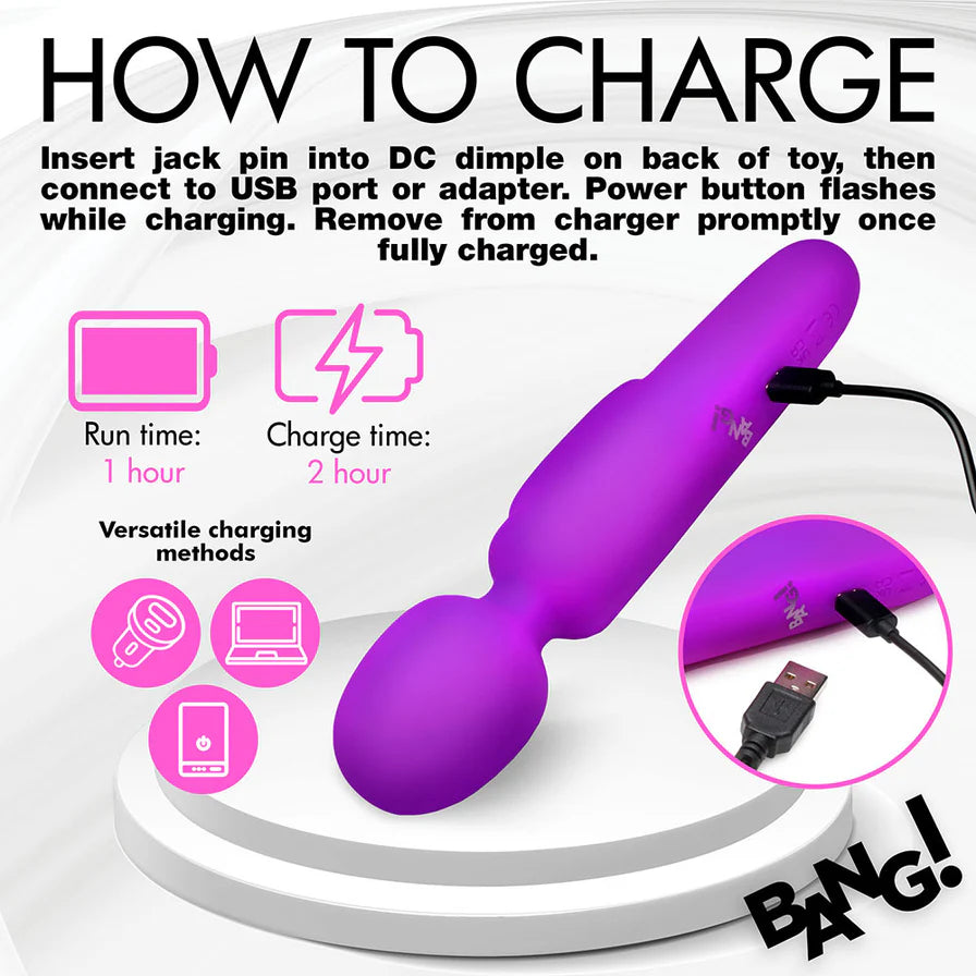 Bang! Digital Rechargeable Silicone Wand Vibrator