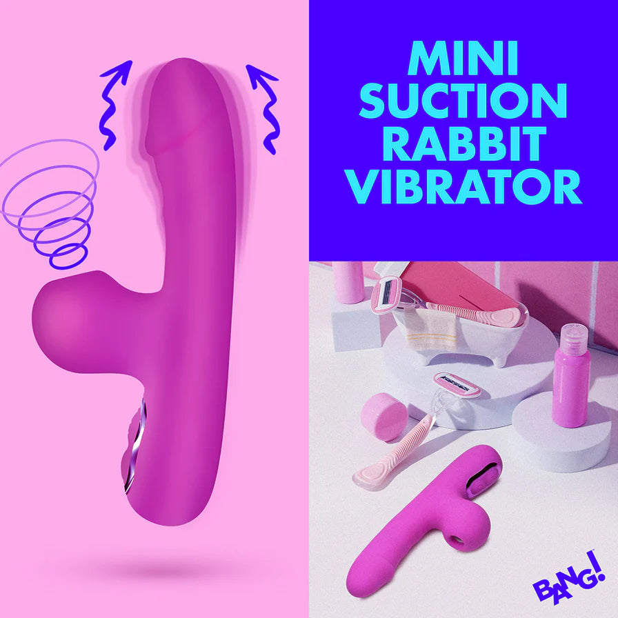 Bang! Mini Suction Rabbit Silicone Rechargeable Vibrator