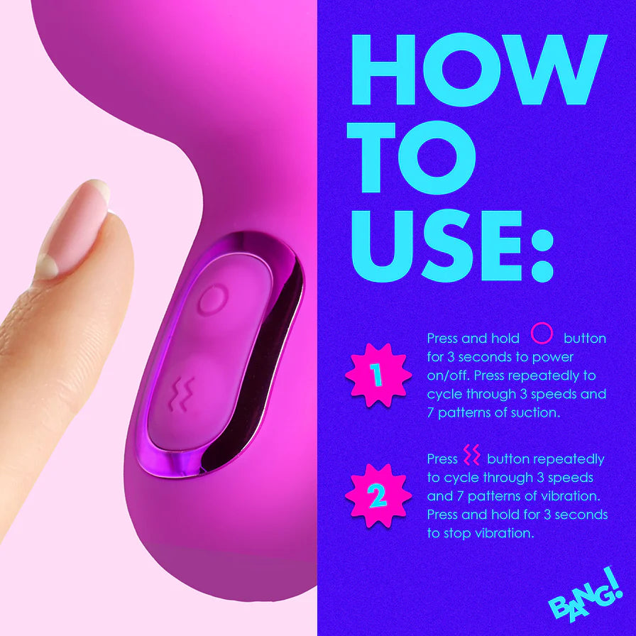 Bang! Mini Suction Rabbit Silicone Rechargeable Vibrator