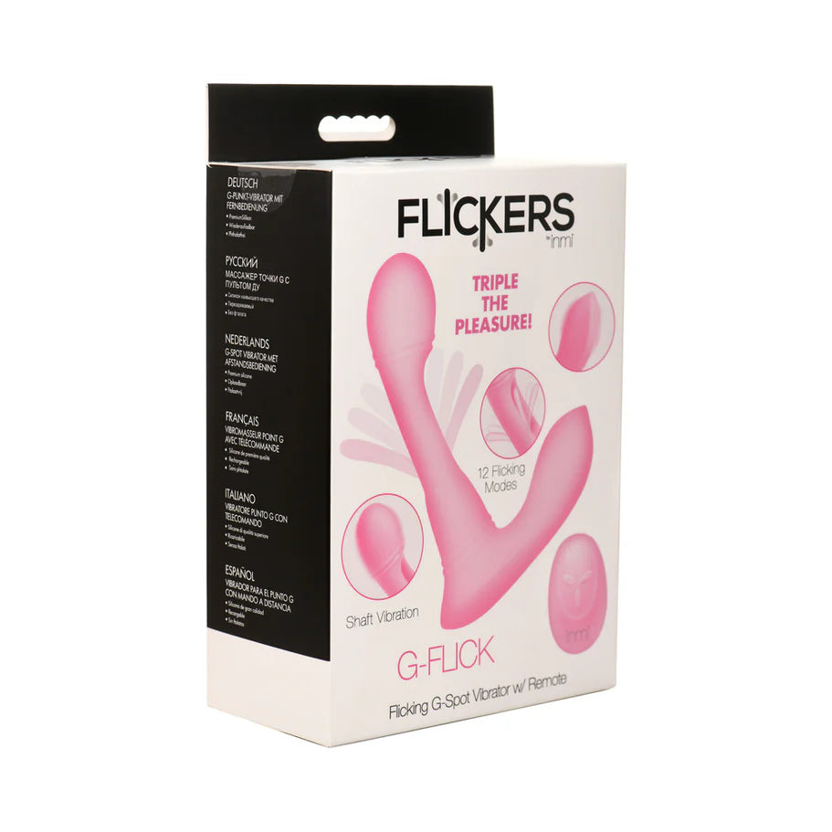 Flickers G-Flick Flicking G-Spot Rechargeable Silicone Vibrator with Remote